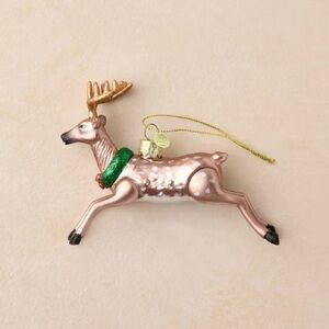 John Derian for Target | Festive Reindeer Ornament with Gold and Green Details